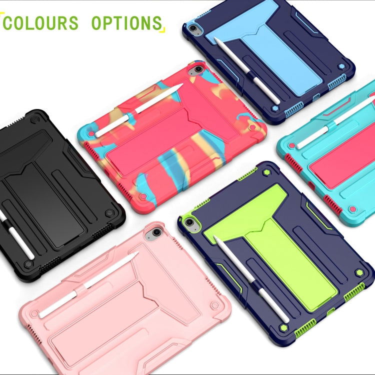 For iPad Air 11 2024 T Holder Robot Silicone Hybrid PC Tablet Case(Rose Gold) - iPad Air 11 2024 Cases by PMC TechLife | Online Shopping South Africa | PMC TechLife | Buy Now Pay Later Mobicred