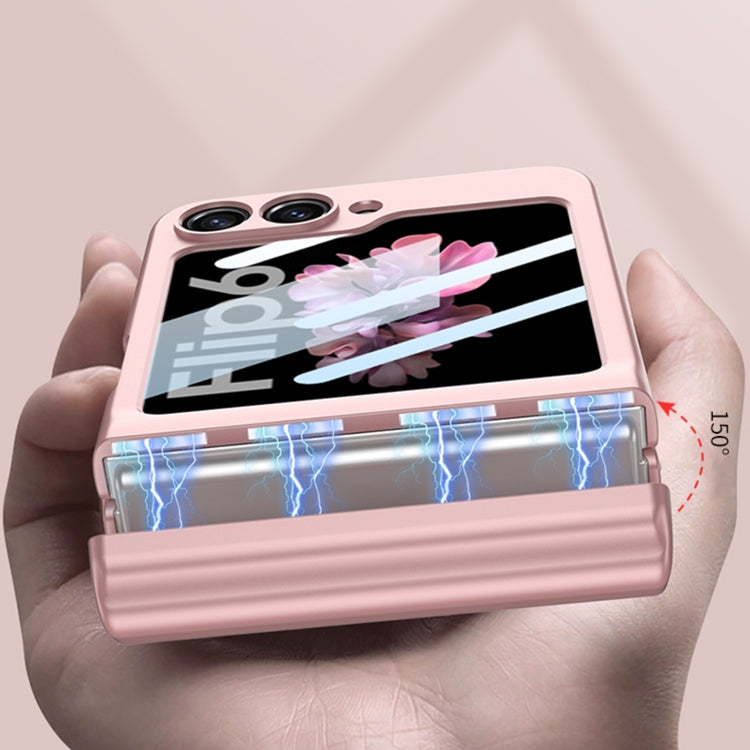 For Samsung Galaxy Z Flip6 / Flip7 FE GKK Integrated Magnetic Full Coverage Flip Phone Case with Pen Box+Pen(Silver) - free shipping - PMC Jewellery - Order now!