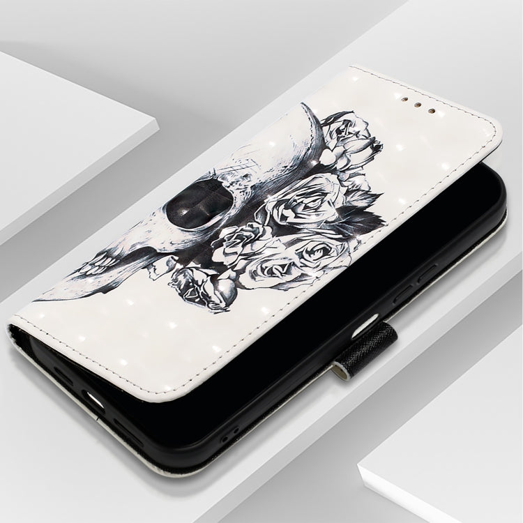 For Samsung Galaxy S25 Ultra 5G 3D Painting Horizontal Flip Leather Phone Case(Skull) - Galaxy S25 Ultra 5G Cases by PMC Jewellery | Online Shopping South Africa | PMC Jewellery | Buy Now Pay Later Mobicred