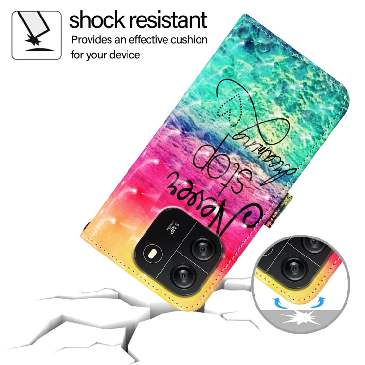 For Blackview Wave 6C 3D Painting Horizontal Flip Leather Phone Case(Chasing Dreams) - More Brand by PMC TechLife | Online Shopping South Africa | PMC TechLife | Buy Now Pay Later Mobicred