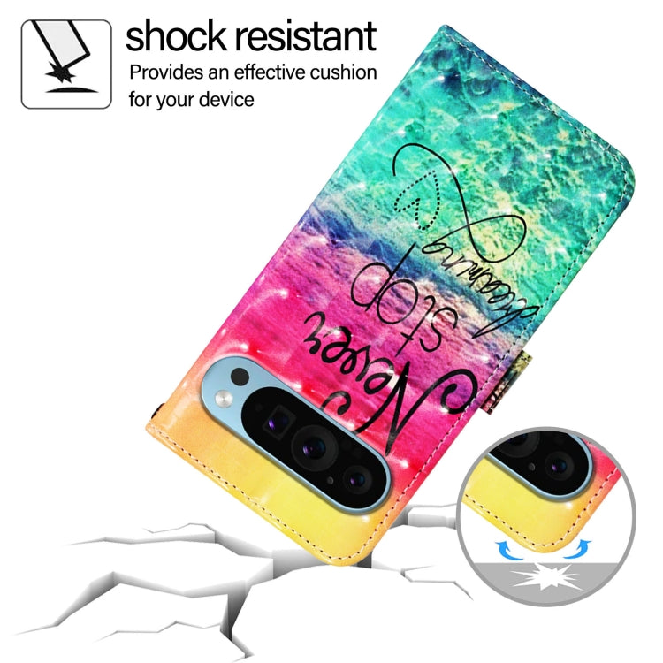 For Google Pixel 9 Pro XL 3D Painting Horizontal Flip Leather Phone Case(Chasing Dreams) - Google Cases by PMC TechLife | Online Shopping South Africa | PMC TechLife | Buy Now Pay Later Mobicred