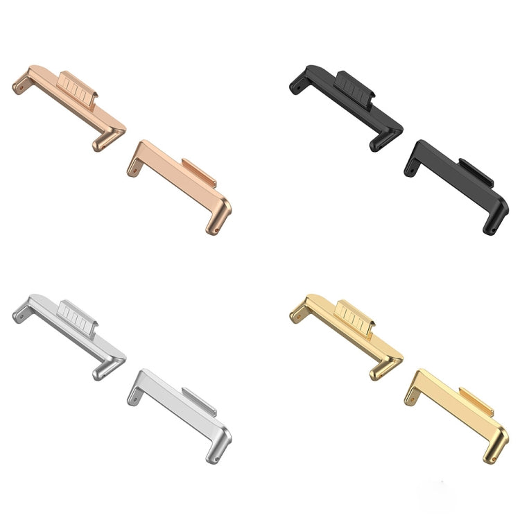 For Huawei Watch Fit3 20mm 1 Pair Zinc Alloy Metal Watch Band Connector(Black) - Other Accessories by PMc TechLife | Online Shopping South Africa | PMc TechLife | Buy Now Pay Later Mobicred