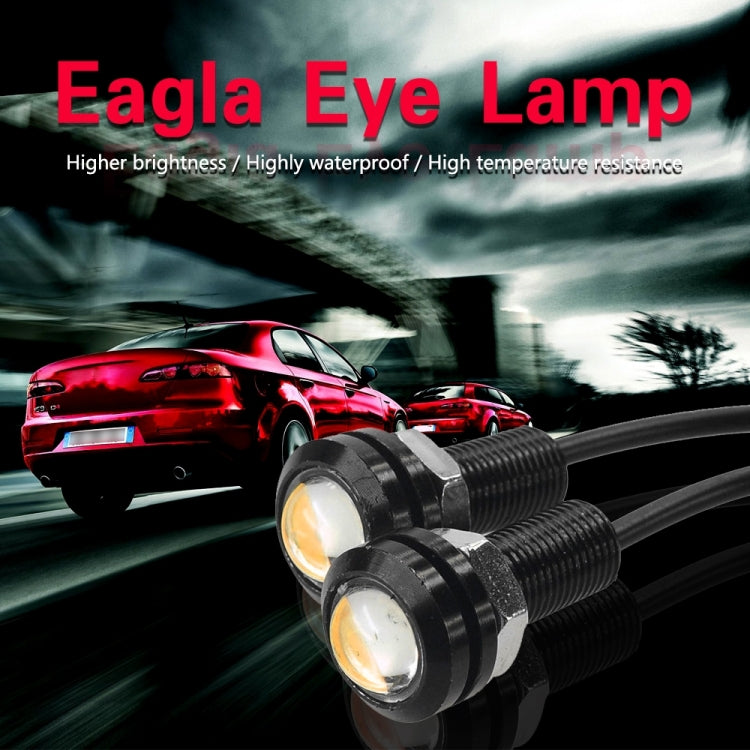10pcs 23mm 1.5W DC12V Motorcycle Eagle Eye Light Double Lens Strobe Light(Yellow Light) - Eagle Eye Lights by PMC TechLife | Online Shopping South Africa | PMC TechLife | Buy Now Pay Later Mobicred