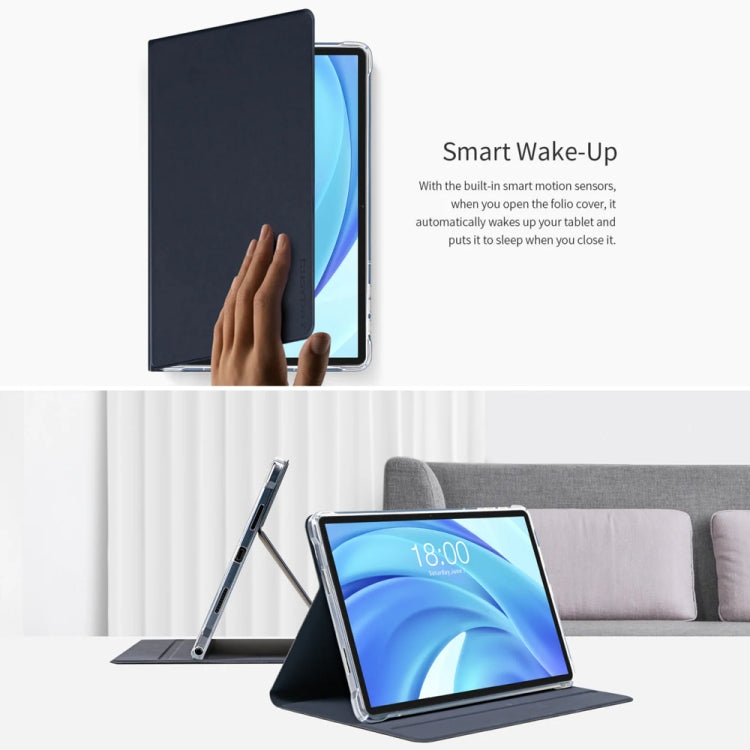 For Teclast T50 HD / T50 Max Anti-slip Texture Smart Tablet Leather Folio Case(Dark Blue) - Teclast by TECLAST | Online Shopping South Africa | PMC TechLife | Buy Now Pay Later Mobicred