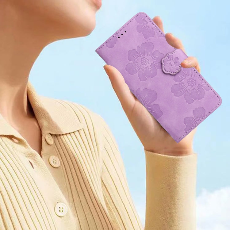 For Samsung Galaxy S25 Ultra 5G Flower Embossing Pattern Leather Phone Case(Purple) - Galaxy S25 Ultra 5G Cases by PMC Jewellery | Online Shopping South Africa | PMC Jewellery | Buy Now Pay Later Mobicred