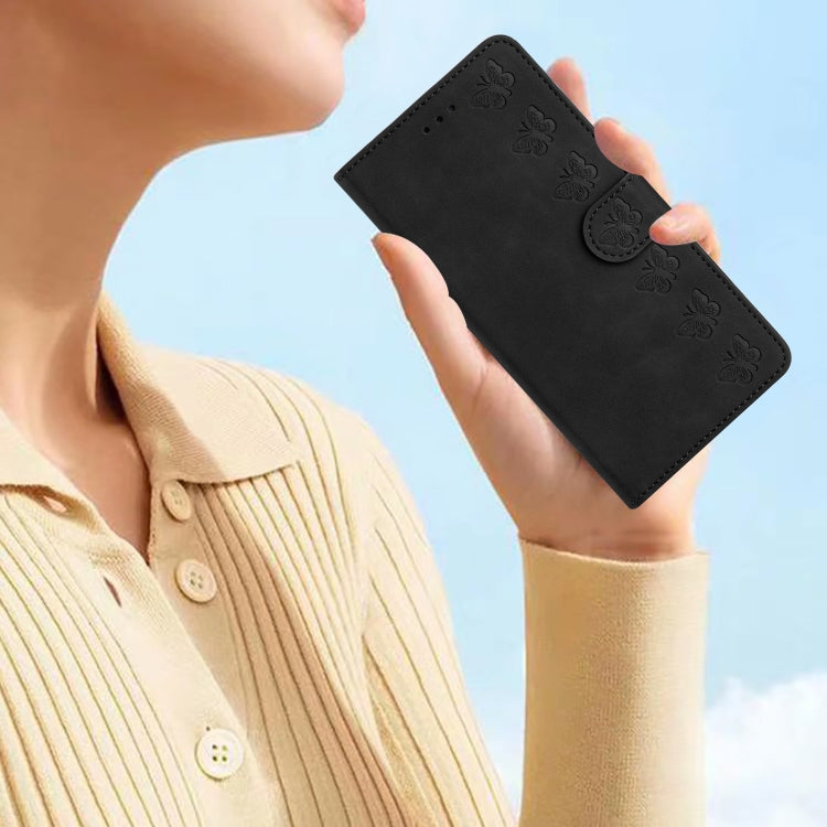 For Samsung Galaxy S25 Ultra 5G Seven Butterflies Embossed Leather Phone Case(Black) - Galaxy S25 Ultra 5G Cases by PMC Jewellery | Online Shopping South Africa | PMC Jewellery | Buy Now Pay Later Mobicred