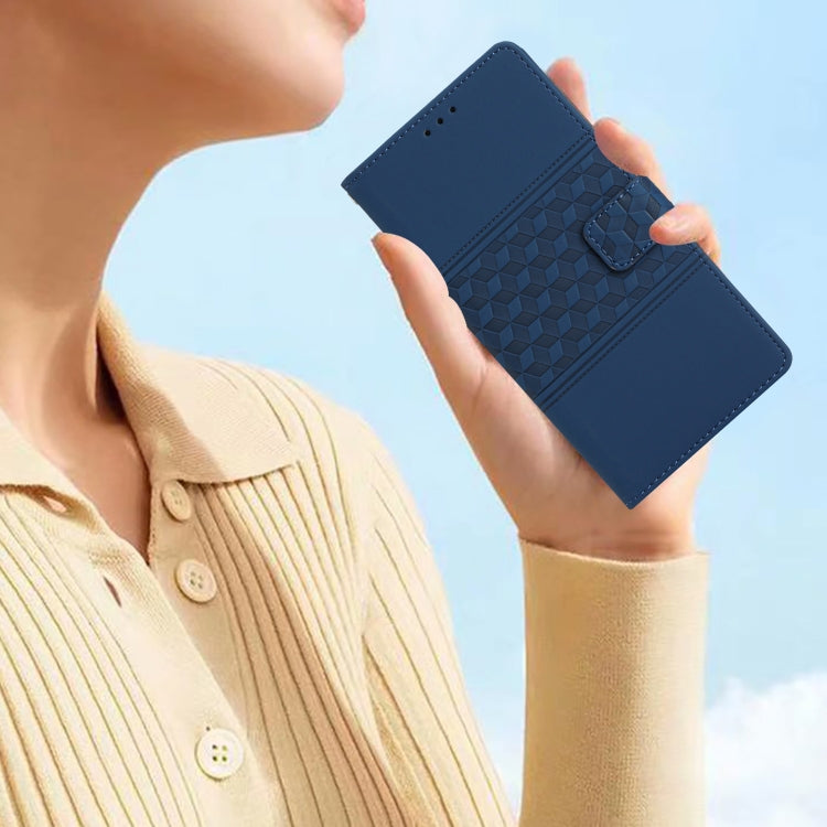 For Samsung Galaxy S25 Ultra 5G Diamond Embossed Skin Feel Leather Phone Case(Dark Blue) - Galaxy S25 Ultra 5G Cases by PMC Jewellery | Online Shopping South Africa | PMC Jewellery | Buy Now Pay Later Mobicred