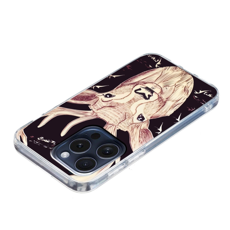 For iPhone 16 Pro Colored Drawing Pattern TPU Phone Case(Deer) - iPhone 16 Pro Cases by PMC TechLife | Online Shopping South Africa | PMC TechLife | Buy Now Pay Later Mobicred