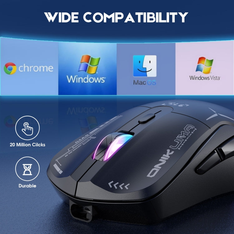 ONIKUMA CW917 RGB 4800DPI Dual Mode Wired + 2.4GHz Wireless Mouse(Black) - free shipping - PMC Jewellery - Order now!