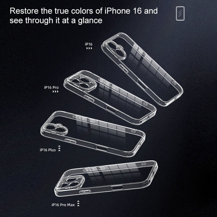 For iPhone 16 Plus Four Corner Airbag Transparent Glass Phone Case - iPhone 16 Plus Cases by PMC TechLife | Online Shopping South Africa | PMC TechLife | Buy Now Pay Later Mobicred