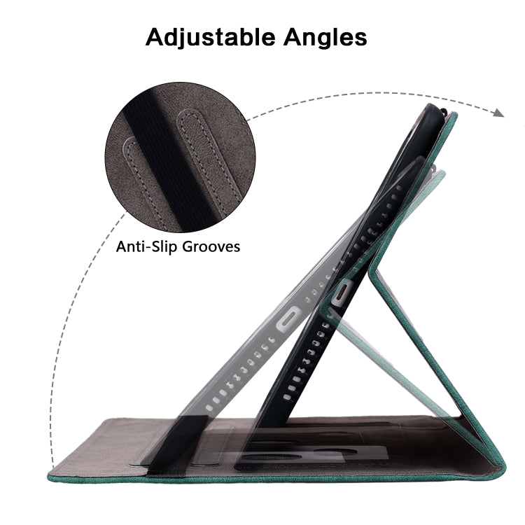 For Huawei MatePad SE 11 2024 Butterfly Rose Embossed Leather Tablet Case(Green) - Huawei by PMC Jewellery | Online Shopping South Africa | PMC Jewellery | Buy Now Pay Later Mobicred