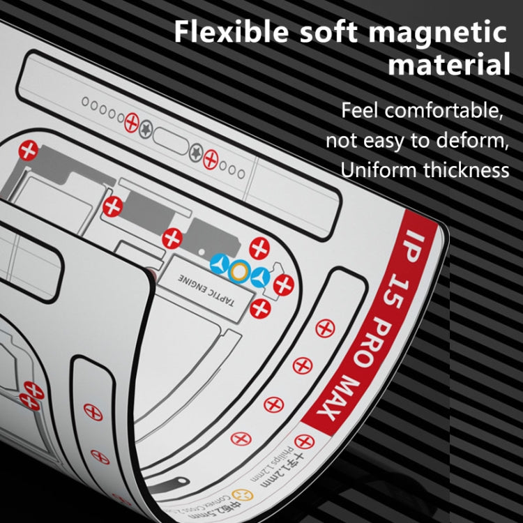 For iPhone 14 Pro MaAnt Double-sided Screw Positioning Flexible Soft Magnetic Pad - Magnetic Screws Mat by MaAnt | Online Shopping South Africa | PMC TechLife | Buy Now Pay Later Mobicred