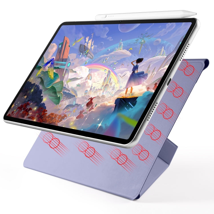 For Huawei MatePad Air 11.5 2023 Fixed Buckle Magnetic Deformation Leather Tablet Case(Lavender Purple) - Huawei by PMC TechLife | Online Shopping South Africa | PMC TechLife | Buy Now Pay Later Mobicred