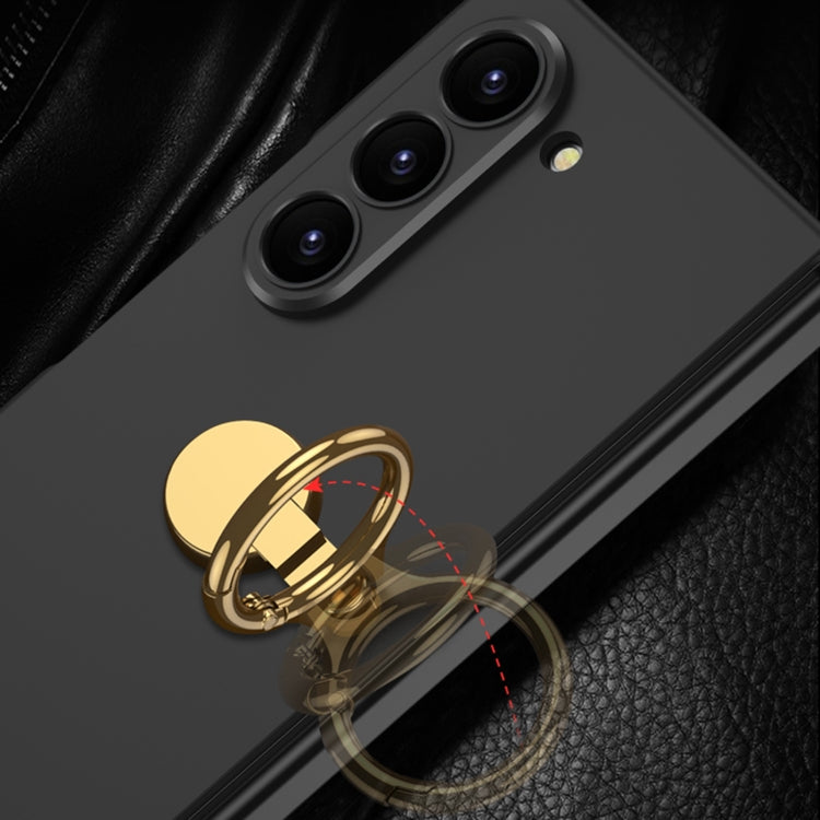 For Samsung Galaxy Z Fold6 GKK Integrated Ultra-thin Triaxial Ring Holder PC Phone Case(Titanium Grey) - free shipping - PMC Jewellery - Order now!