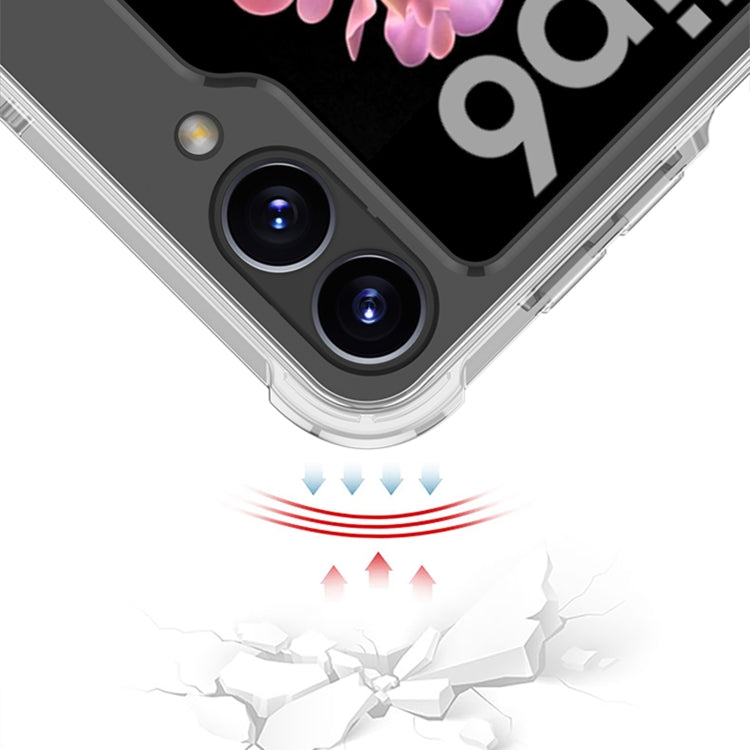 For Samsung Galaxy Z Flip6 / Flip7 FE GKK Clear Airbag Wristband Holder Phone Case(Transparent Black) - free shipping - PMC Jewellery - Order now!