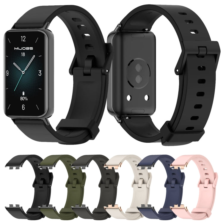 For Honor Band 10 / 9 MIJOBS Solid Color Silicone Watch Band(Black) - free shipping - PMc TechLife - Order now!