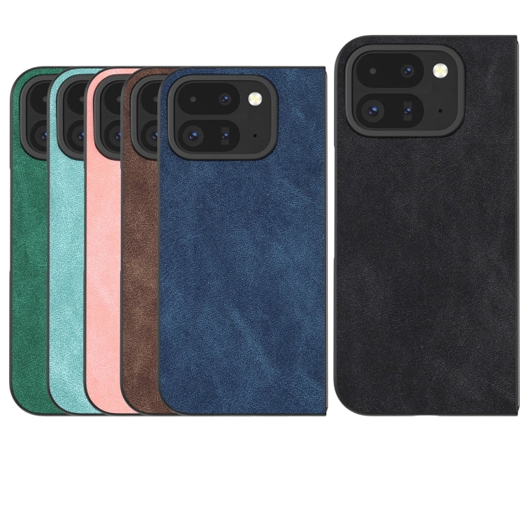 For Google Pixel 9 Pro Fold Black Frame PU Leather Full Coverage Phone Case(Pink) - Google Cases by PMC TechLife | Online Shopping South Africa | PMC TechLife | Buy Now Pay Later Mobicred
