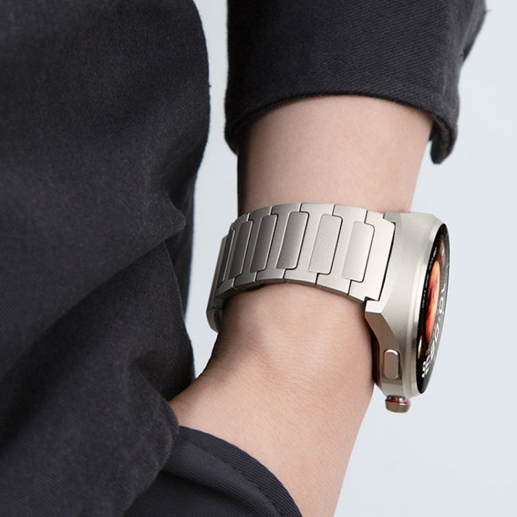 22mm I-shaped Magnetic Buckle Pure Titanium Watch Band(Titanium Gold) - free shipping - PMC TechLife - Order now!
