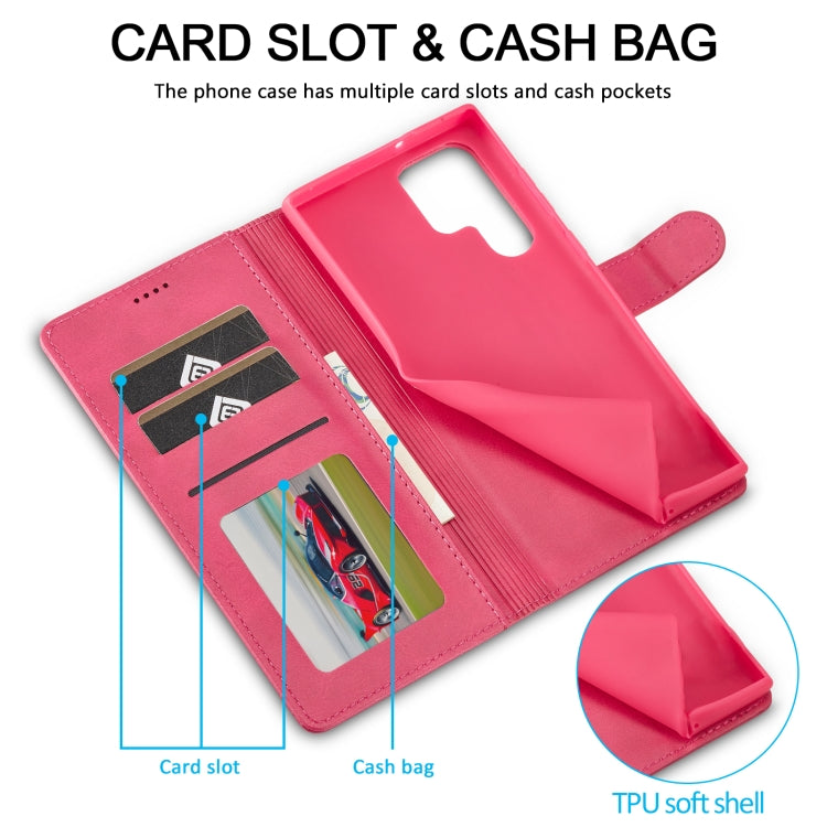 For Samsung Galaxy S25 Ultra 5G LC.IMEEKE Calf Texture Leather Phone Case(Red) - Galaxy S25 Ultra 5G Cases by LC.IMEEKE | Online Shopping South Africa | PMC Jewellery | Buy Now Pay Later Mobicred