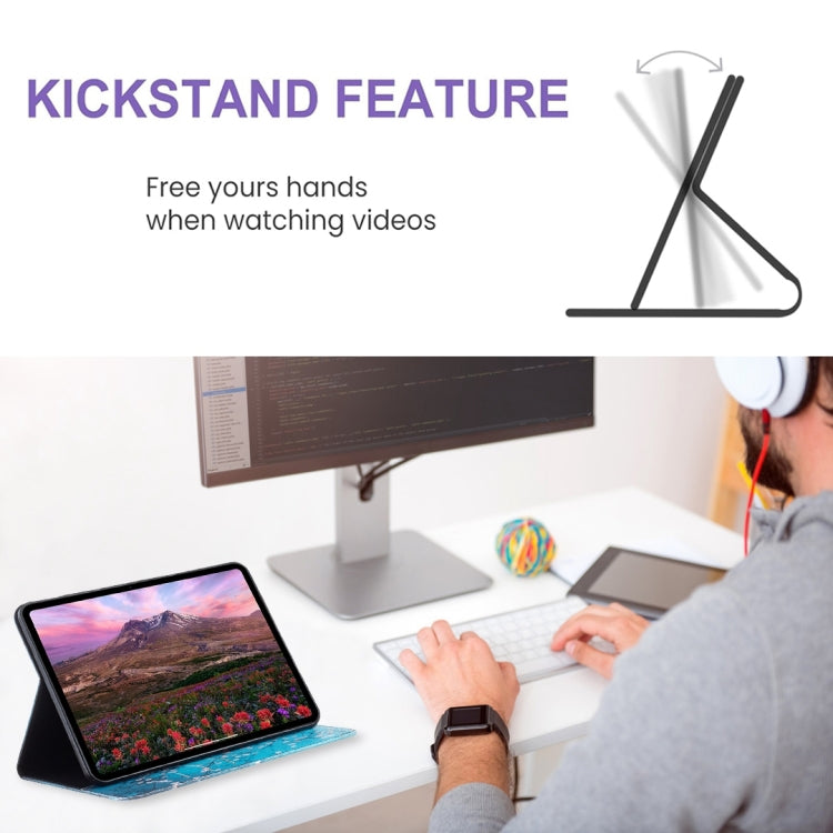 For Lenovo Tab M11 / Xiaoxin Pad 11 2024 Colored Drawing Leather Tablet Case(Plum Blossom) - Lenovo by PMC Jewellery | Online Shopping South Africa | PMC Jewellery | Buy Now Pay Later Mobicred