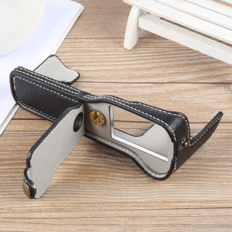 For FUJIFILM X-T1 Buffalo Texture PU Leather Camera Half Case Base(Black) - Half Case by PMC TechLife | Online Shopping South Africa | PMC TechLife | Buy Now Pay Later Mobicred