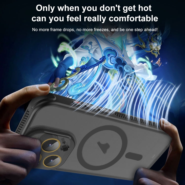 For iPhone 16 Plus Side Cooling Skin Feel Frosted MagSafe Magnetic Phone Case(Sky Blue) - iPhone 16 Plus Cases by PMC TechLife | Online Shopping South Africa | PMC TechLife | Buy Now Pay Later Mobicred