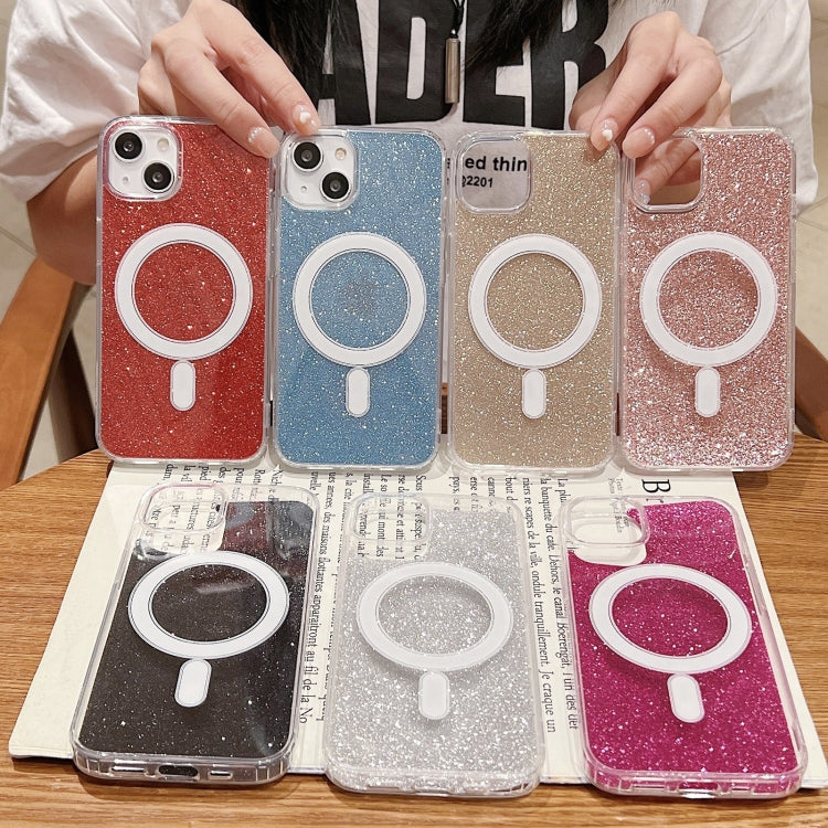 For iPhone 16 Pro Max Acrylic Transparent Glitter MagSafe Phone Case(Silver) - iPhone 16 Pro Max Cases by PMC TechLife | Online Shopping South Africa | PMC TechLife | Buy Now Pay Later Mobicred
