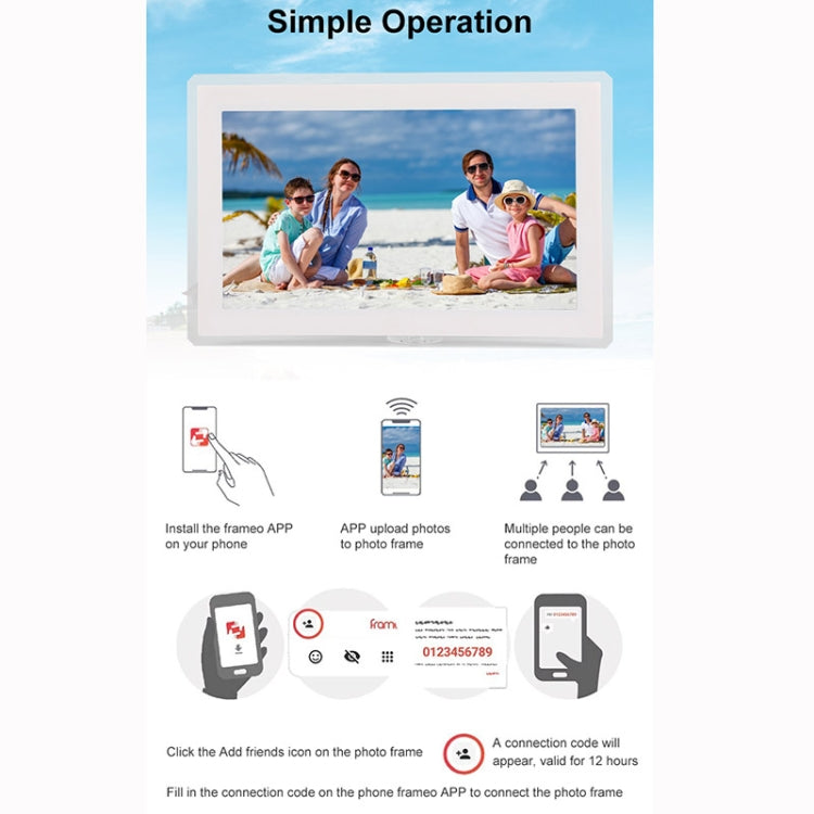 15.6 inch IPS Screen Digital Cloud Photo Frame Wall Mounted LED Advertising Machine, Plug Type:UK Plug(Black) - 15 inch Above by PMC TechLife | Online Shopping South Africa | PMC TechLife | Buy Now Pay Later Mobicred