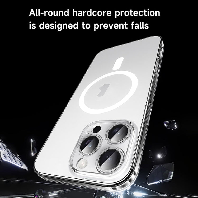 For iPhone 16 Pro SULADA Crystal Sand Series Electroplating Frosted MagSafe Magnetic Phone Case(Transparent) - free shipping - PMC Jewellery - Order now!