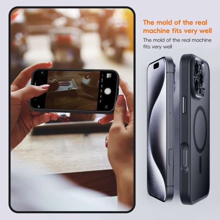 For iPhone 16 Plus Fine Hole Frosted MagSafe Magnetic Phone Case(White) - free shipping - PMC Jewellery - Order now!