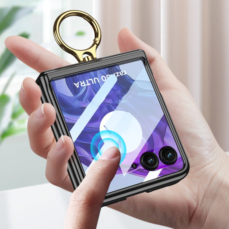 For Motorola Razr 50 Ultra GKK Integrated Magnetic Folding Phantom Rotary Phone Case with Ring Holder(Champagne Gold) - free shipping - PMC Jewellery - Order now!