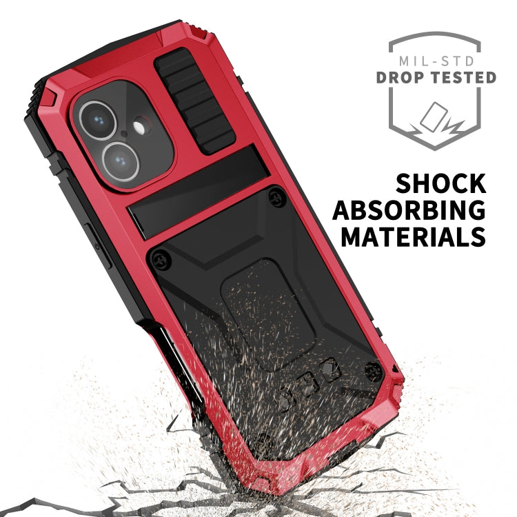 For iPhone 16 R-JUST Life Waterproof Dustproof Shockproof Phone Case(Red) - free shipping - PMC Jewellery - Order now!