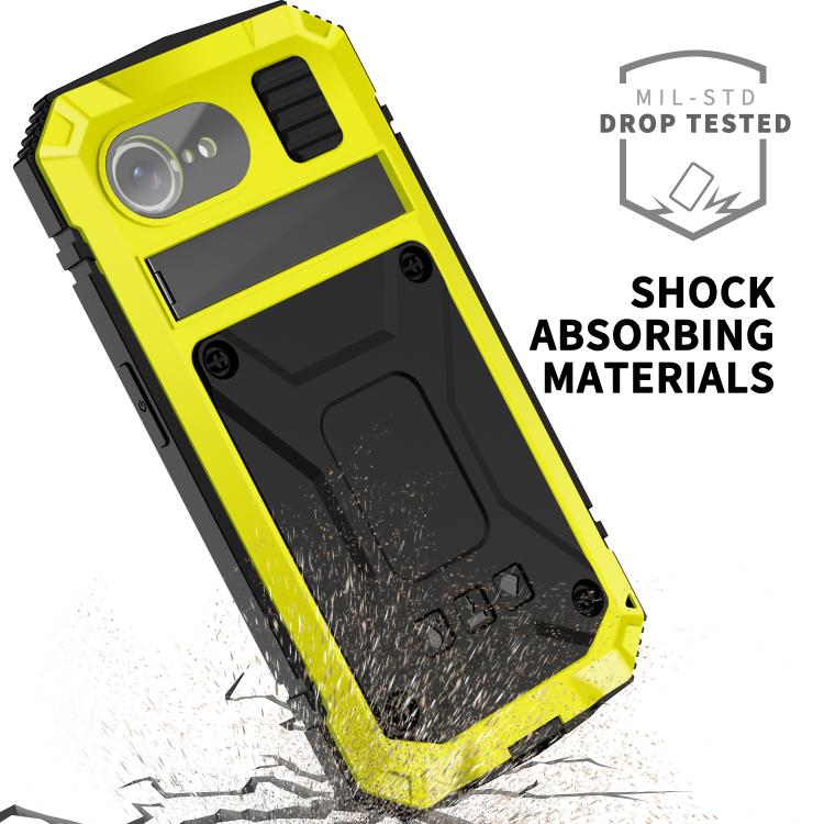 For iPhone 16e R-JUST Life Waterproof Dustproof Shockproof Phone Case(Yellow) - free shipping - PMC TechLife - Order now!
