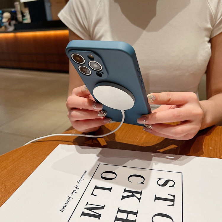 For iPhone 16e Solid Color Liquid Silicone MagSafe Magnetic Phone Case(Lilac) - iPhone 16e Cases by PMC TechLife | Online Shopping South Africa | PMC TechLife | Buy Now Pay Later Mobicred