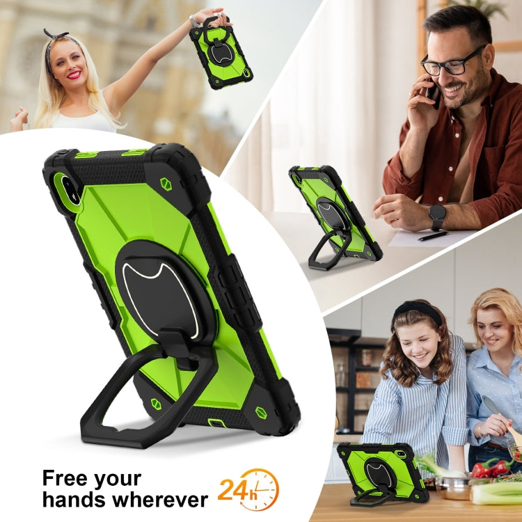 For Huawei Matepad SE 11 2024 Contrast Color Robot Silicone Hybrid PC Tablet Case(Black Yellow Green) - Huawei by PMC Jewellery | Online Shopping South Africa | PMC Jewellery | Buy Now Pay Later Mobicred