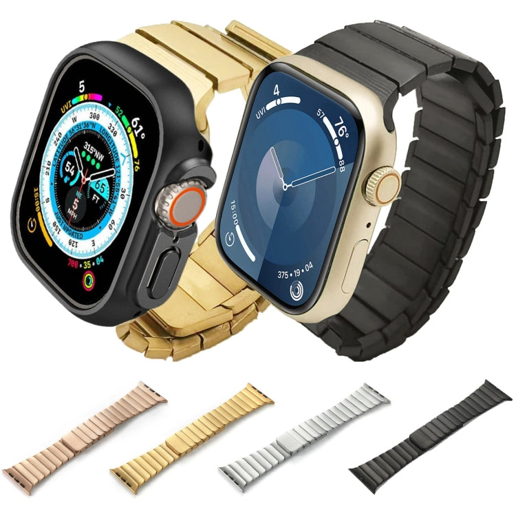 For Apple Watch Ultra 2 49mm Single Bead Magnetic Stainless Steel Watch Band(Gold) - free shipping - PMc TechLife - Order now!