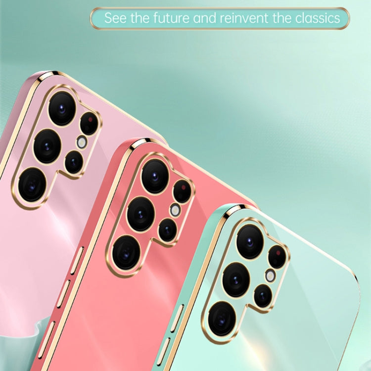 For Samsung Galaxy S25 Ultra 5G XINLI Straight Edge 6D Electroplate TPU Phone Case(Mint Green) - Galaxy S25 Ultra 5G Cases by XINLI | Online Shopping South Africa | PMC Jewellery | Buy Now Pay Later Mobicred