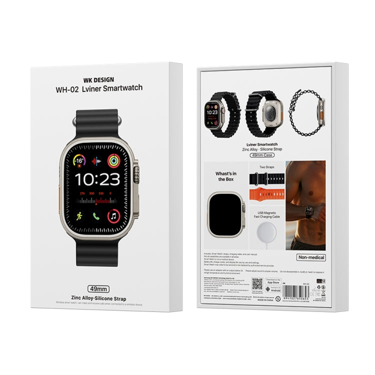 WK WH-02 Traveler 2.01 inch Smart Watch Supports Blood Oxygen Monitoring(Orange) - Smart Watches by WK | Online Shopping South Africa | PMC TechLife | Buy Now Pay Later Mobicred