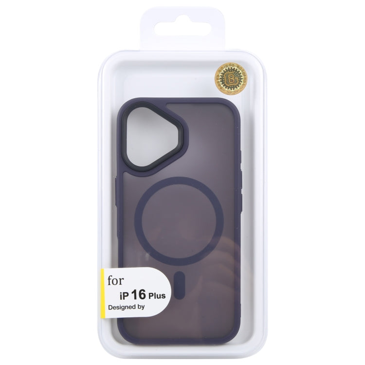 For iPhone 16 Plus GEBEI Skin Feel MagSafe Magnetic Phone Case(Purple) - free shipping - PMC Jewellery - Order now!