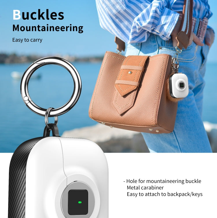 For AirPods 1 / 2 Camera Series PC + TPU Headset Shockproof Carbon Fibre Case(Pink) - For AirPods 1/2 by PMC Jewellery | Online Shopping South Africa | PMC Jewellery | Buy Now Pay Later Mobicred