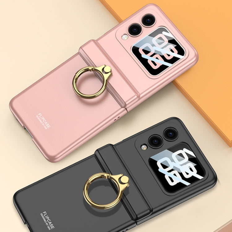 For Huawei nova Flip GKK Integrated Magnetic Hinged Flip Case with Ring Holder(Black) - free shipping - PMC Jewellery - Order now!