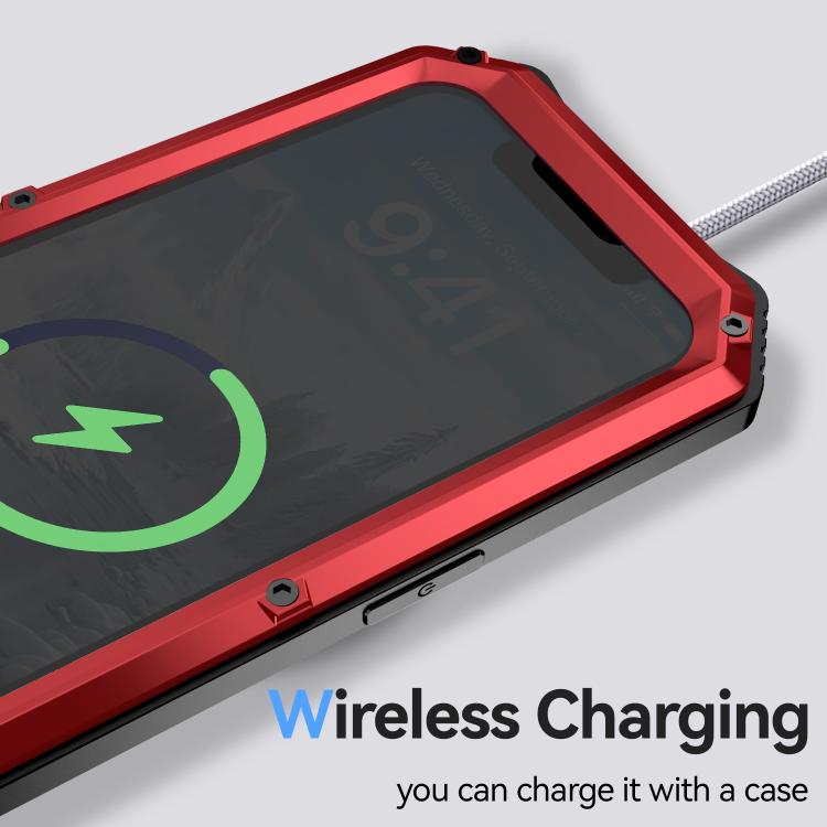 For iPhone 16e R-JUST Life Waterproof Dustproof Shockproof Holder Phone Case(Red) - free shipping - PMC TechLife - Order now!