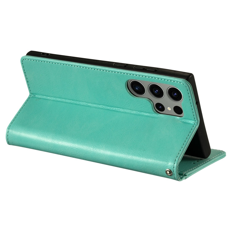 For Samsung Galaxy S25 Ultra 5G Simple 6-Card Wallet Leather Phone Case(Green) - Galaxy S25 Ultra 5G Cases by PMC TechLife | Online Shopping South Africa | PMC TechLife | Buy Now Pay Later Mobicred