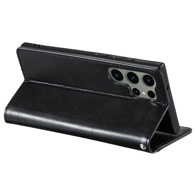 For Samsung Galaxy S25 Ultra 5G Simple 6-Card Wallet Leather Phone Case(Black) - Galaxy S25 Ultra 5G Cases by PMC TechLife | Online Shopping South Africa | PMC TechLife | Buy Now Pay Later Mobicred
