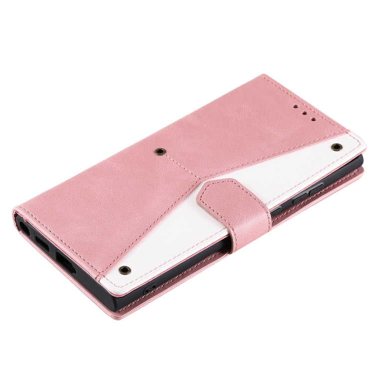 For Samsung Galaxy S25 Ultra 5G Nail Skin Feel Stitching Calf Texture Leather Phone Case(Rose Gold) - Galaxy S25 Ultra 5G Cases by PMC TechLife | Online Shopping South Africa | PMC TechLife | Buy Now Pay Later Mobicred