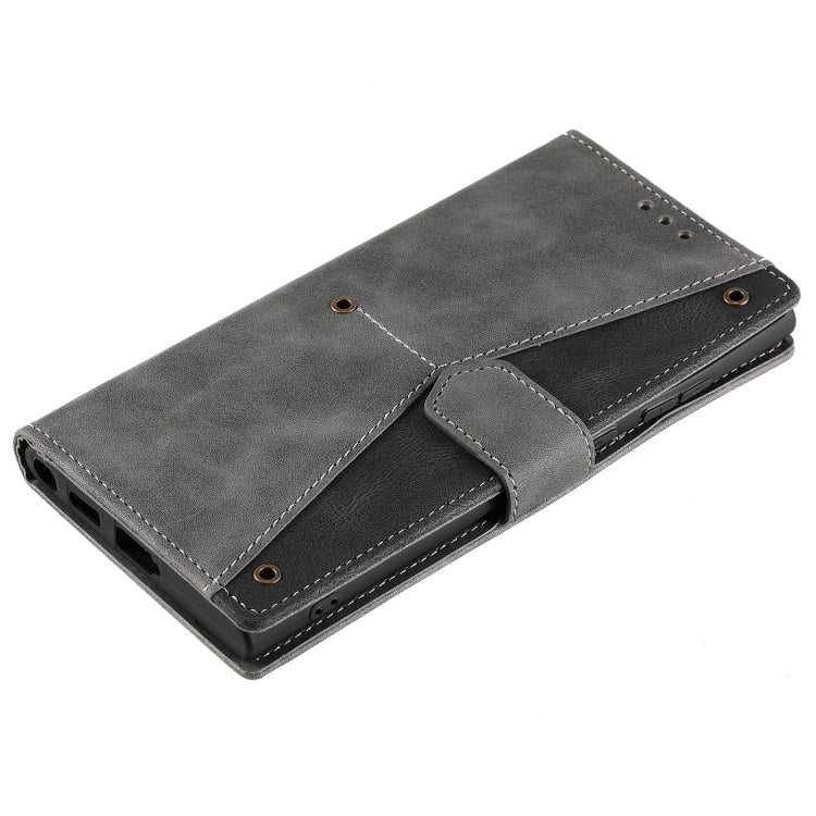 For Samsung Galaxy S25 Ultra 5G Nail Skin Feel Stitching Calf Texture Leather Phone Case(Grey) - Galaxy S25 Ultra 5G Cases by PMC TechLife | Online Shopping South Africa | PMC TechLife | Buy Now Pay Later Mobicred