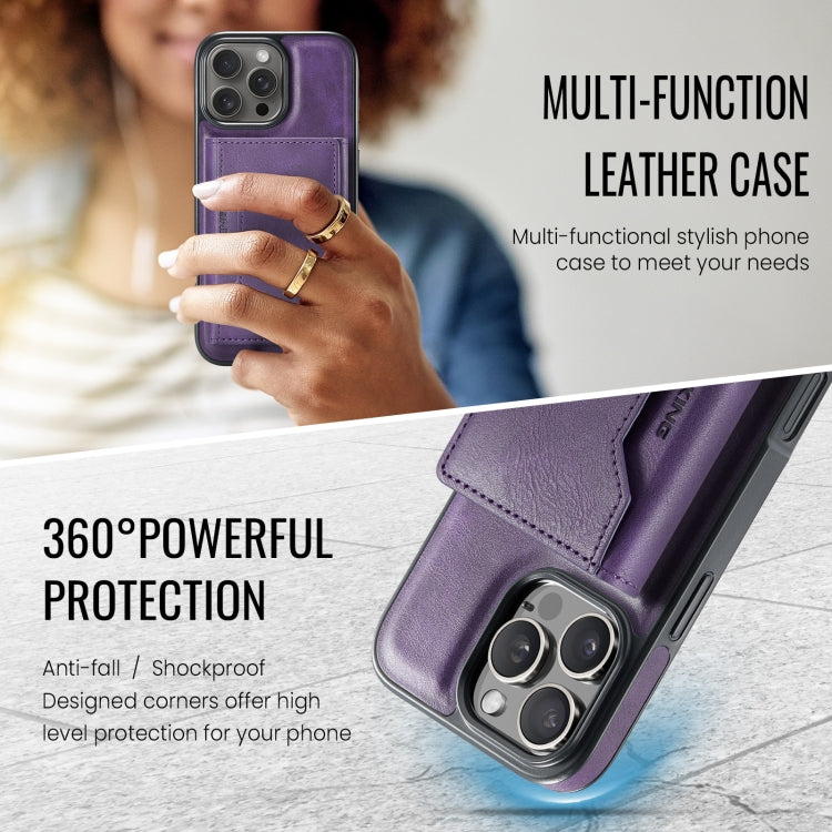 For iPhone 16 Pro Max DG.MING MAGKING-K2 Series MagSafe RFID Card Bag Detachable Phone Case(Purple) - free shipping - PMC Jewellery - Order now!