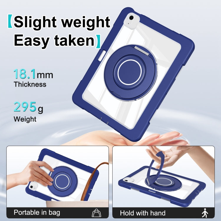 For iPad Air 11 2025 / 2024 / 10.9 2022 Crystal Armor PC Hybrid TPU Tablet Case with Pen Slot(Dark Blue) - free shipping - PMC Jewellery - Order now!