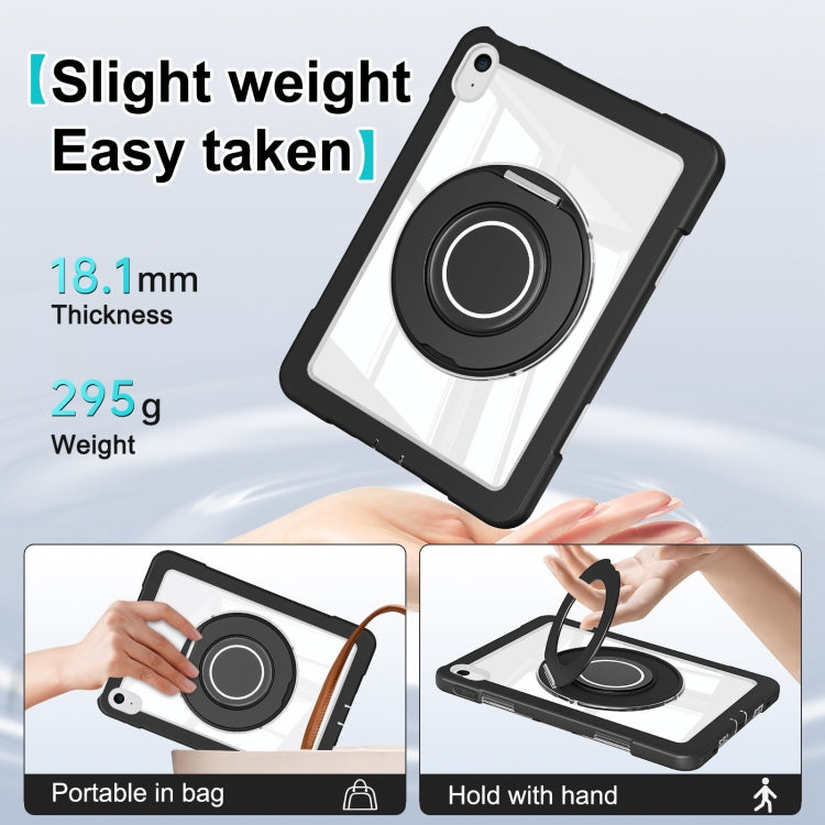 For iPad 2025 / 2022 Crystal Armor PC Hybrid TPU Tablet Case(Black) - iPad 2025 / 2022 Cases by PMC Jewellery | Online Shopping South Africa | PMC Jewellery | Buy Now Pay Later Mobicred