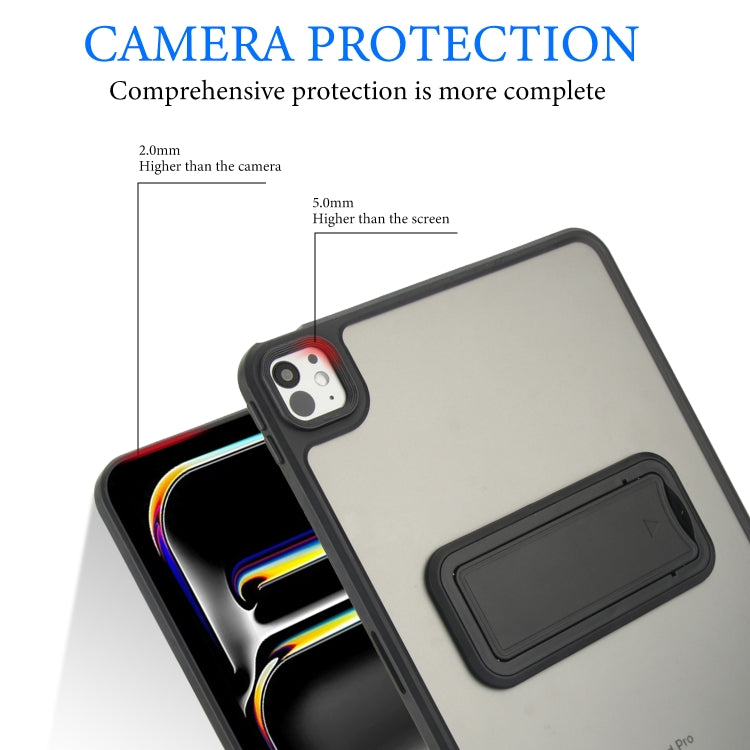 For iPad 4 / 3 / 2 9.7 inch Skin Feel Holder PC Hybrid TPU Tablet Case(Black) - free shipping - PMC Jewellery - Order now!